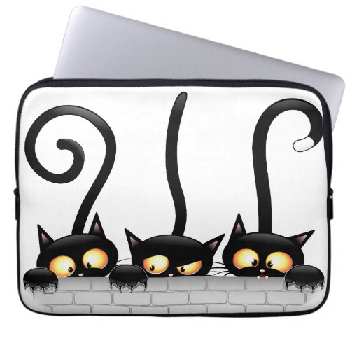 Cats Naughty Playful and Funny Characters Laptop Sleeve