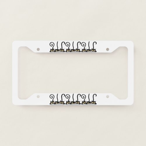Cats Naughty Playful and Funny Characters License Plate Frame