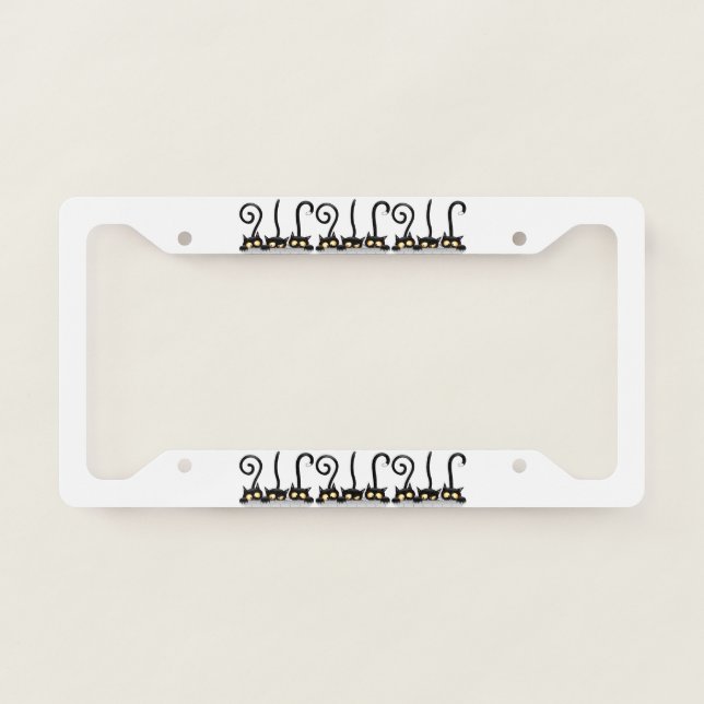 Cats Naughty, Playful and Funny Characters License Plate Frame (Front)