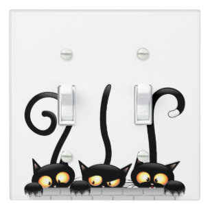 Cats Naughty, Playful and Funny Characters Light Switch Cover