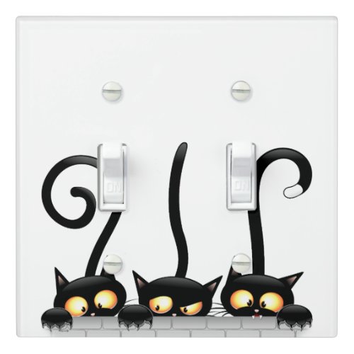 Cats Naughty Playful and Funny Characters Light Switch Cover