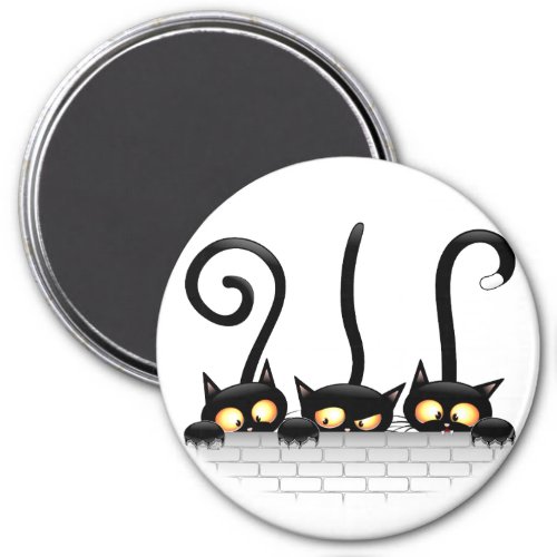 Cats Naughty Playful and Funny Characters Magnet