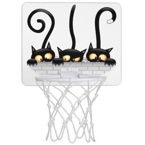 Cats Naughty Playful and Funny Characters Mini Basketball Hoop