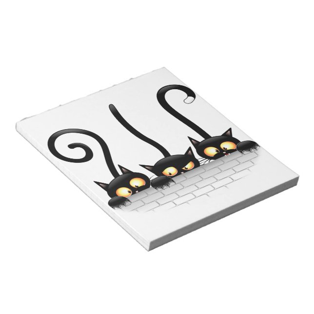 Cats Naughty, Playful and Funny Characters Notepad (Angled)