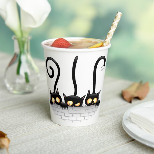 Cats Naughty Playful and Funny Characters Paper Cups