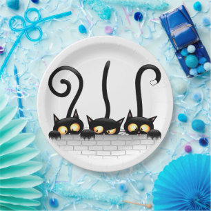 Cats Naughty, Playful and Funny Characters Paper Plates