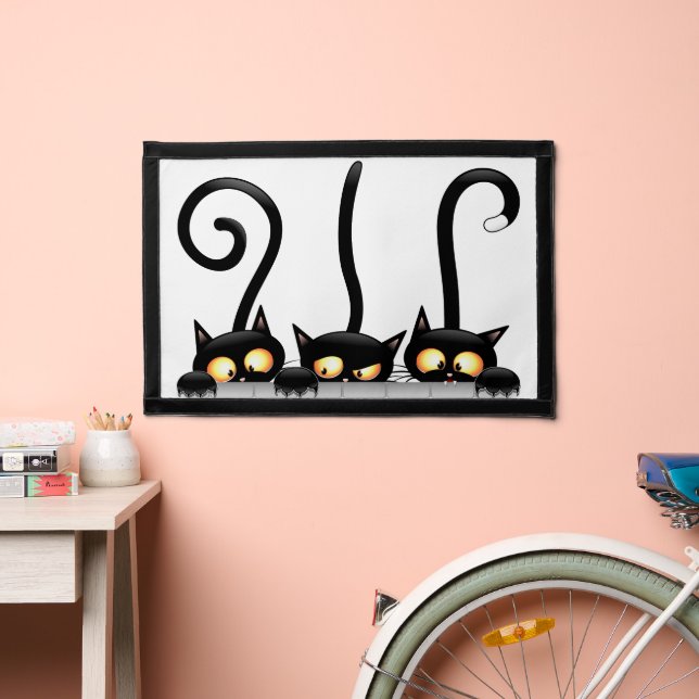 Cats Naughty, Playful and Funny Characters Pennant (Insitu 2)