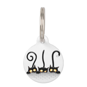 Cats Naughty, Playful and Funny Characters Pet ID Tag