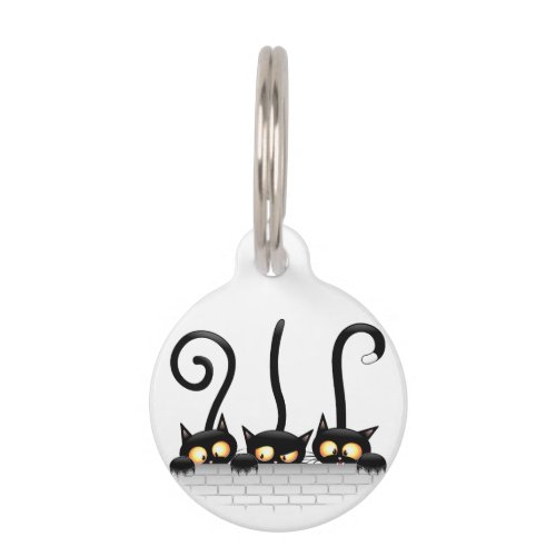 Cats Naughty Playful and Funny Characters Pet ID Tag
