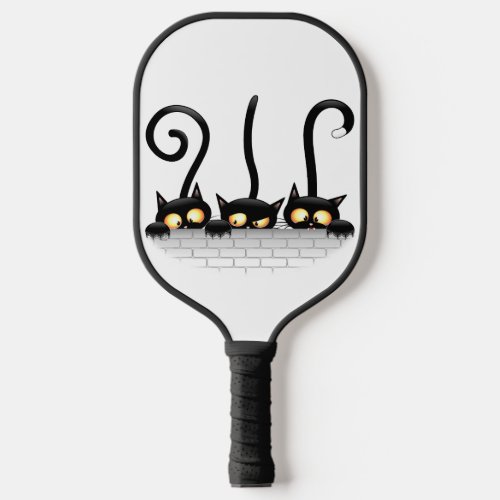 Cats Naughty Playful and Funny Characters Pickleball Paddle