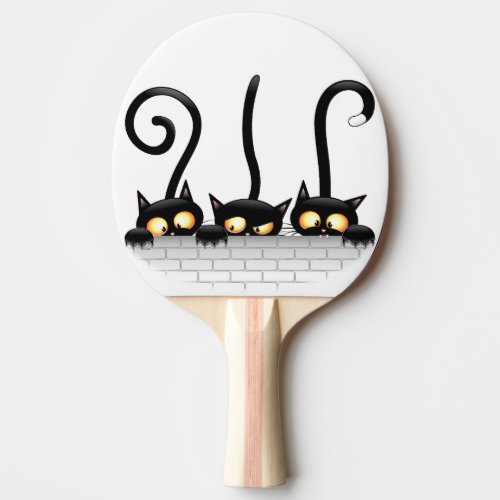 Cats Naughty Playful and Funny Characters Ping Pong Paddle