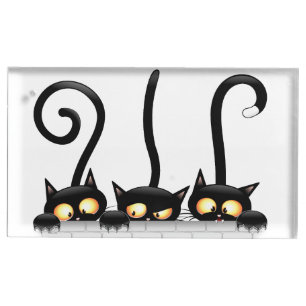 Cats Naughty, Playful and Funny Characters Place Card Holder