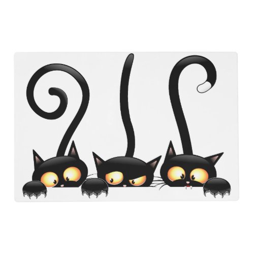Cats Naughty Playful and Funny Characters Placemat