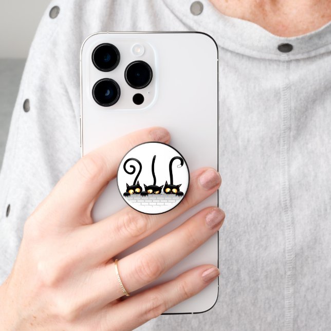 Cats Naughty, Playful and Funny Characters PopSocket (Hand)