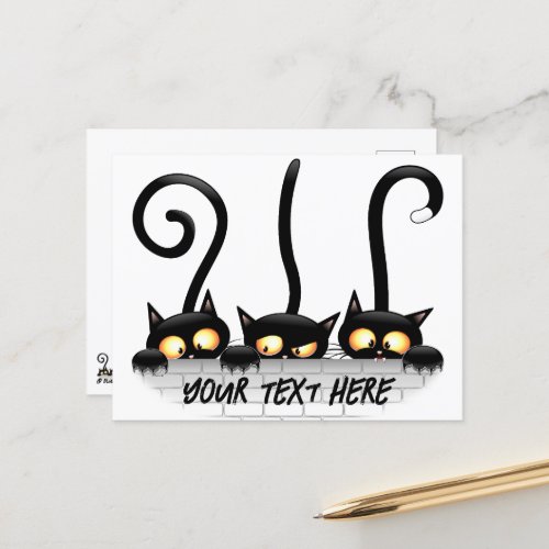 Cats Naughty Playful and Funny Characters Postcard