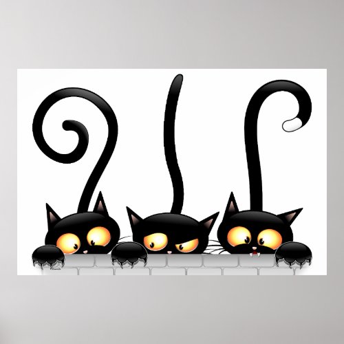 Cats Naughty Playful and Funny Characters Poster