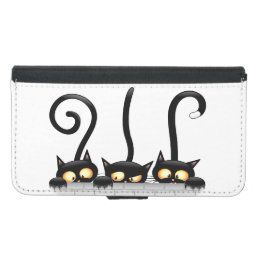 Cats Naughty, Playful and Funny Characters Samsung Galaxy S5 Wallet Case