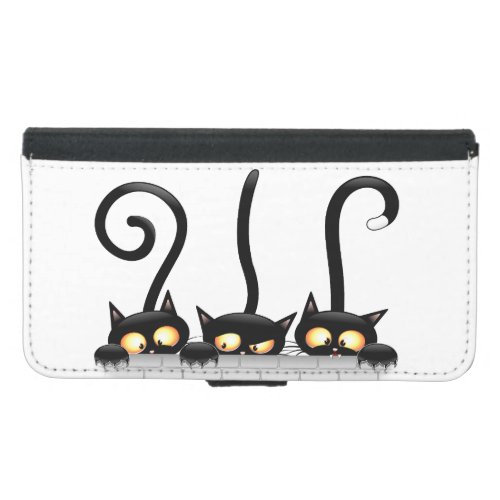 Cats Naughty Playful and Funny Characters Samsung Galaxy S5 Wallet Case