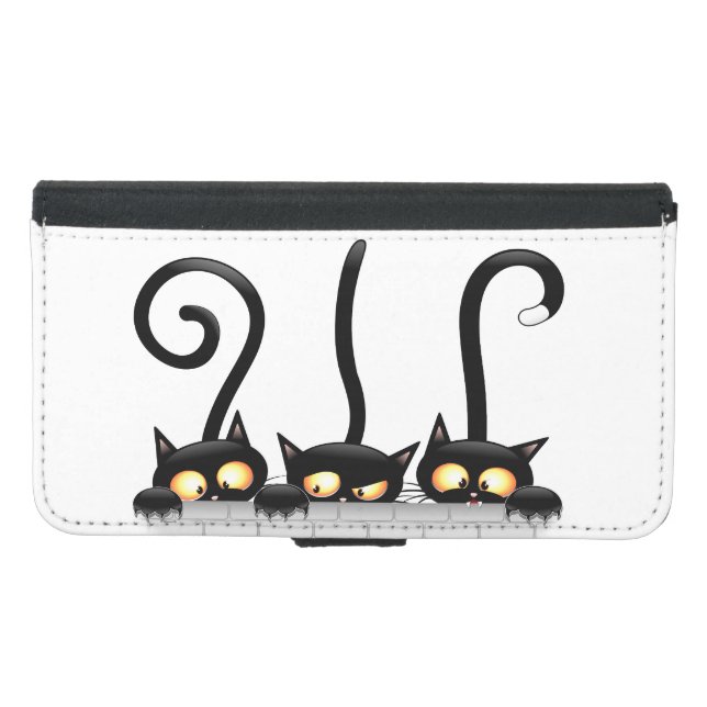 Cats Naughty, Playful and Funny Characters Samsung Galaxy Wallet Case (Front (Horizontal))