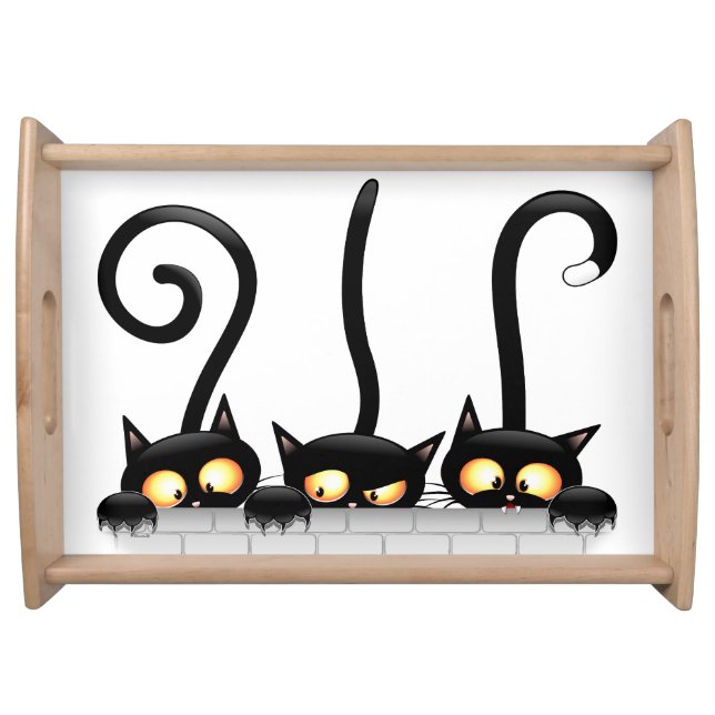 Cats Naughty, Playful and Funny Characters Serving Tray (Front)
