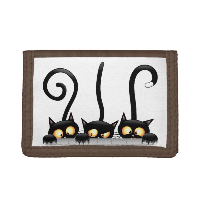 Cats Naughty, Playful and Funny Characters Trifold Wallet (Front)