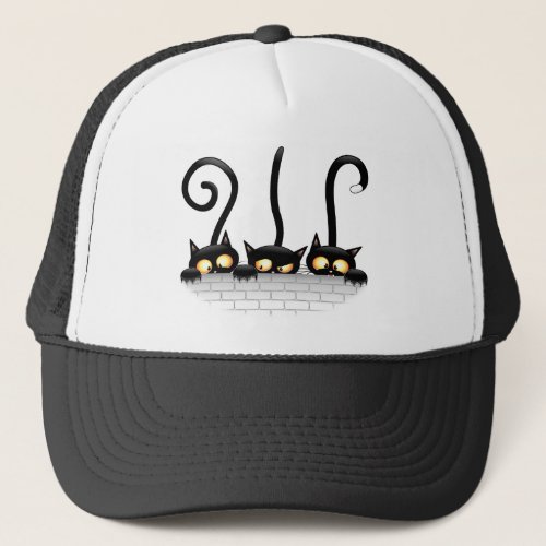 Cats Naughty Playful and Funny Characters Trucker Hat