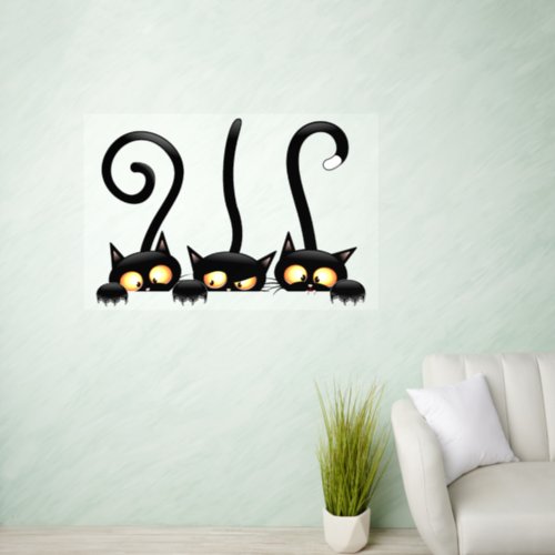 Cats Naughty Playful and Funny Characters Wall Decal