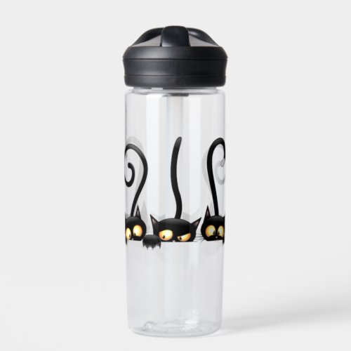 Cats Naughty Playful and Funny Characters Water Bottle