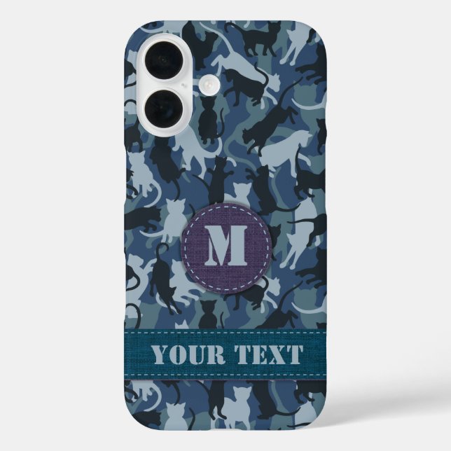 Cats Navy Camouflage Case-Mate iPhone Case (Back)