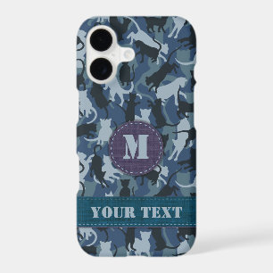 Cats Navy Camouflage iPhone 17 Case