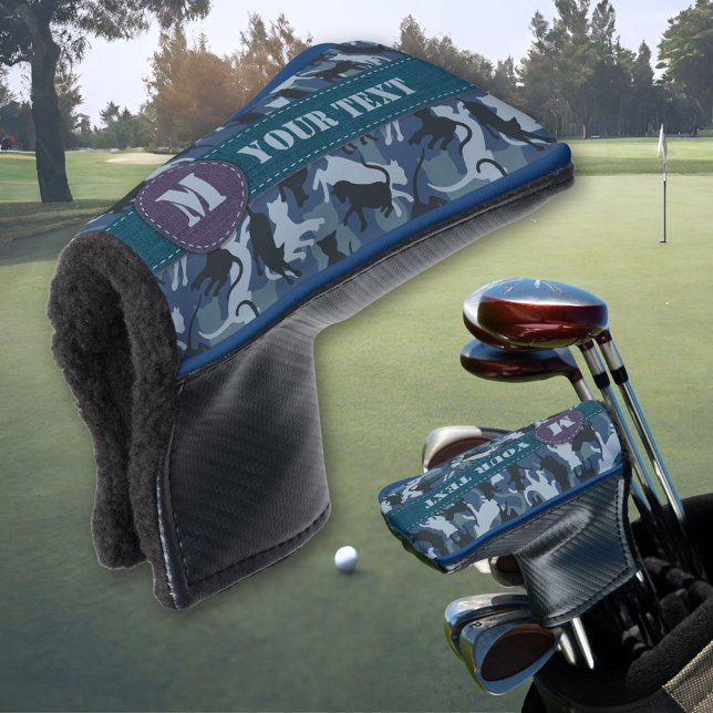 Cats Navy Camouflage Golf Head Cover (Creator Uploaded)