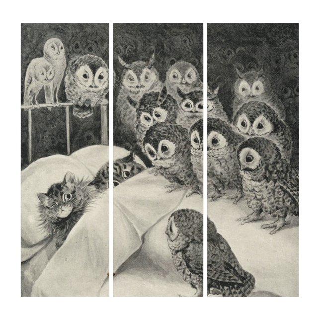 Cats Nightmare. Louis Wain Triptych (Front)