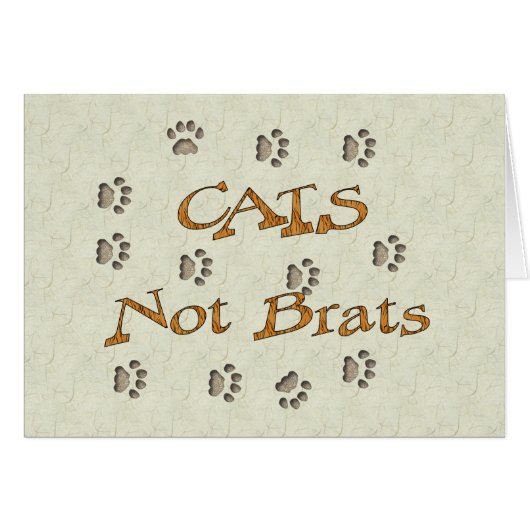 Cats Not Brats Cards (Front Horizontal)