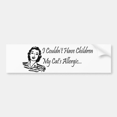 Cats Not Kids Bumper Sticker