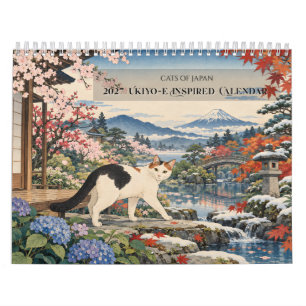 Cats of Japan 2027 Ukiyo-e Inspired Seasonal Art Calendar