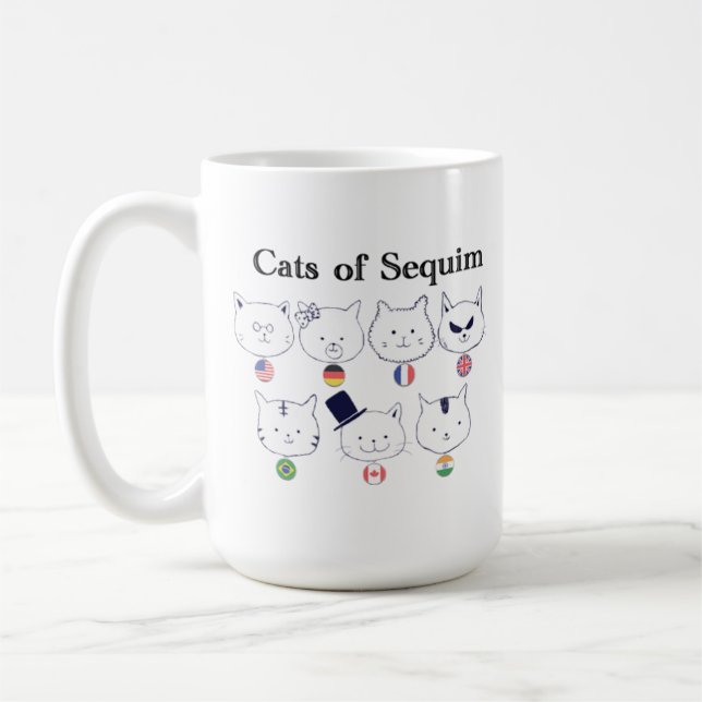 Cats of Sequim International 15oz Mug (Left)
