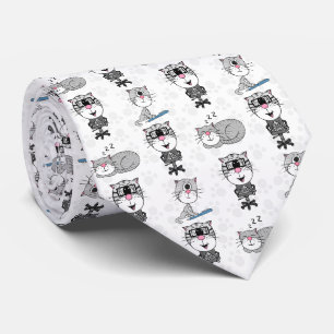 Cats Office Manager Coworker Funny Neck Tie