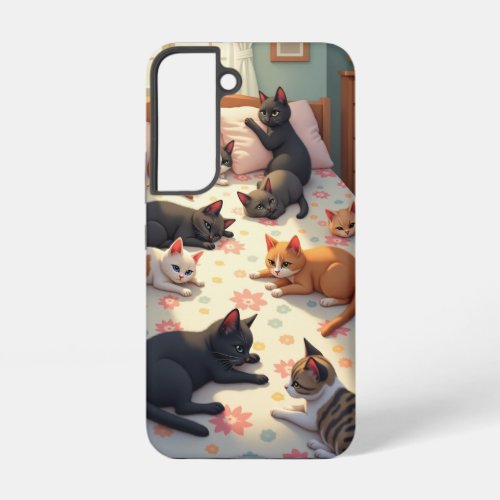 Cats on a Bed Samsung Galaxy S22 Case