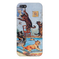 Cats on a Cleaning Spree by Louis Wain iPhone SE/5/5s Case