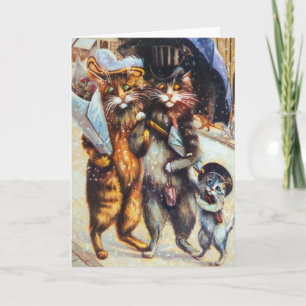 Cats on a Shopping Spree by Boulanger Holiday Card
