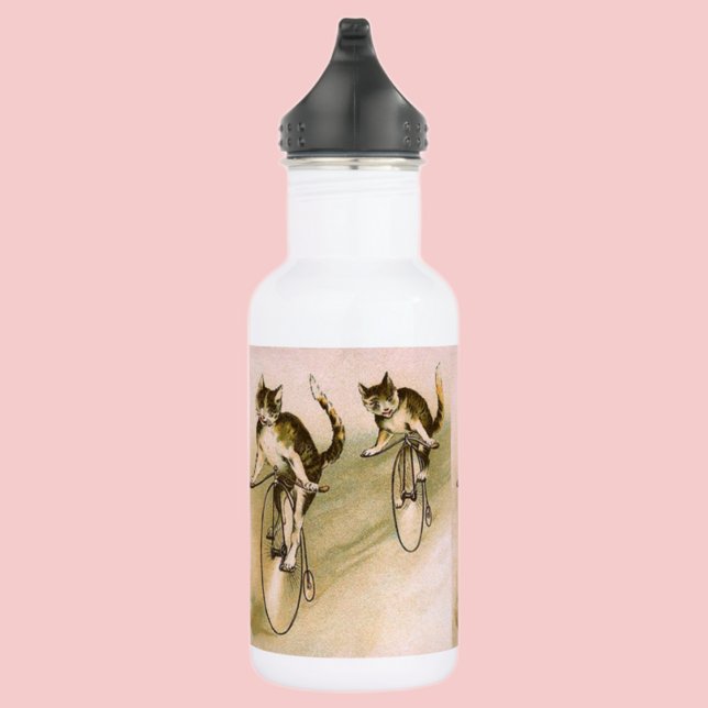 Cats on Bikes Water Bottle (Creator Uploaded)