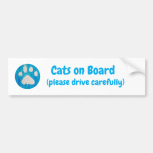 Cats on Board Bumper Sticker