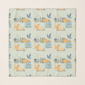 Cats on Books Scarf