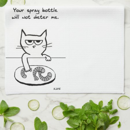 Cats On Countertops - Funny Kitchen Towel