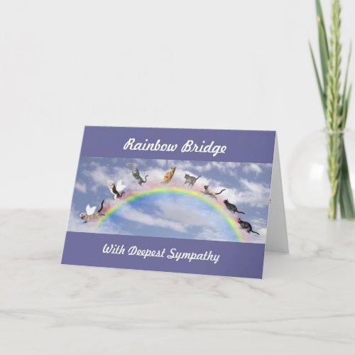 Cats On Rainbow Bridge Card