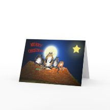 Cats on roof, Merry Christmas, humor