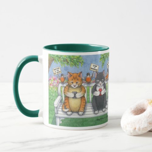 Cats On Smart Phones Coffee Mug