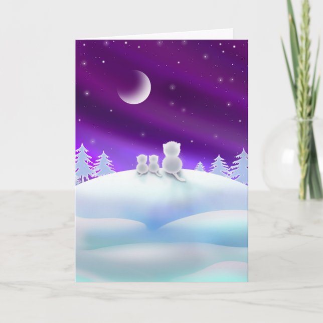 Cats on Snowhill Holiday Card (Front)