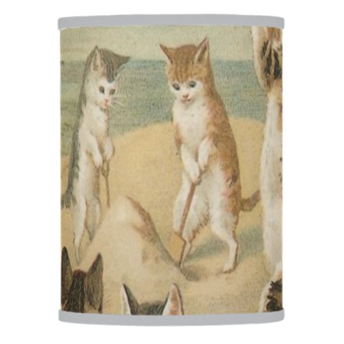 Cats On The Beach Vintage Lamp Shade