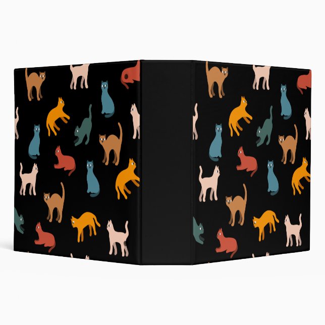 Cats on the black 3 ring binder (Background)